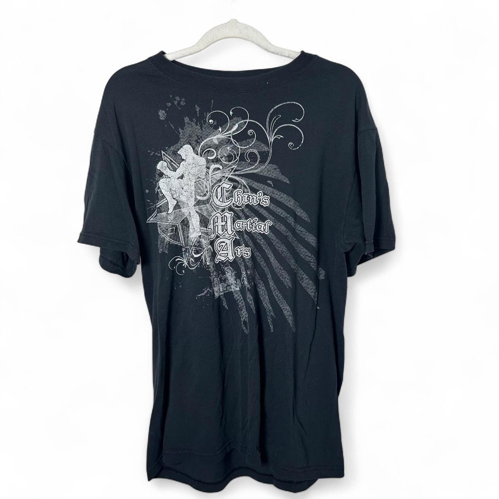 Y2K black martial arts  white graphic martial artistornate swirls #martialarts